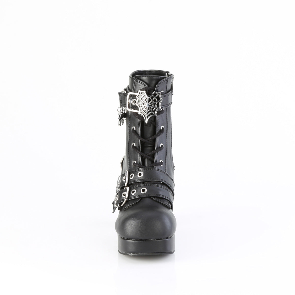 3 3/4" Heel, 1 1/4" Pf Lace-Up  Mid-Calf Boot, Inside Zip Pleaser Demonia GOTHIKA/66