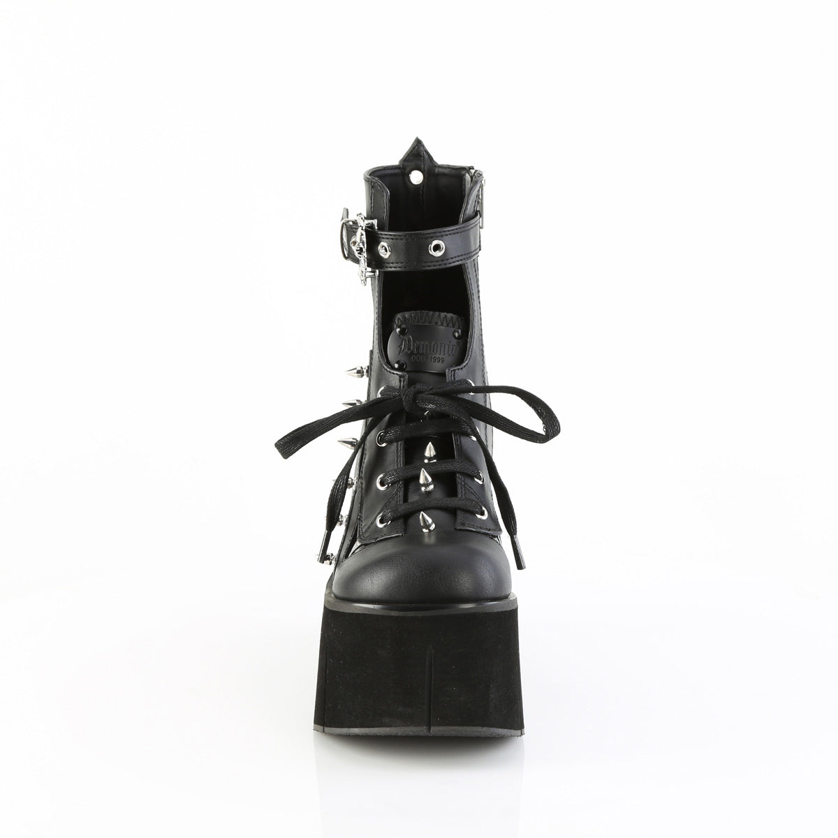 4 1/2" Platform Lace-Up Ankle Boot,Inside Metal Zip Pleaser Demonia KERA/150