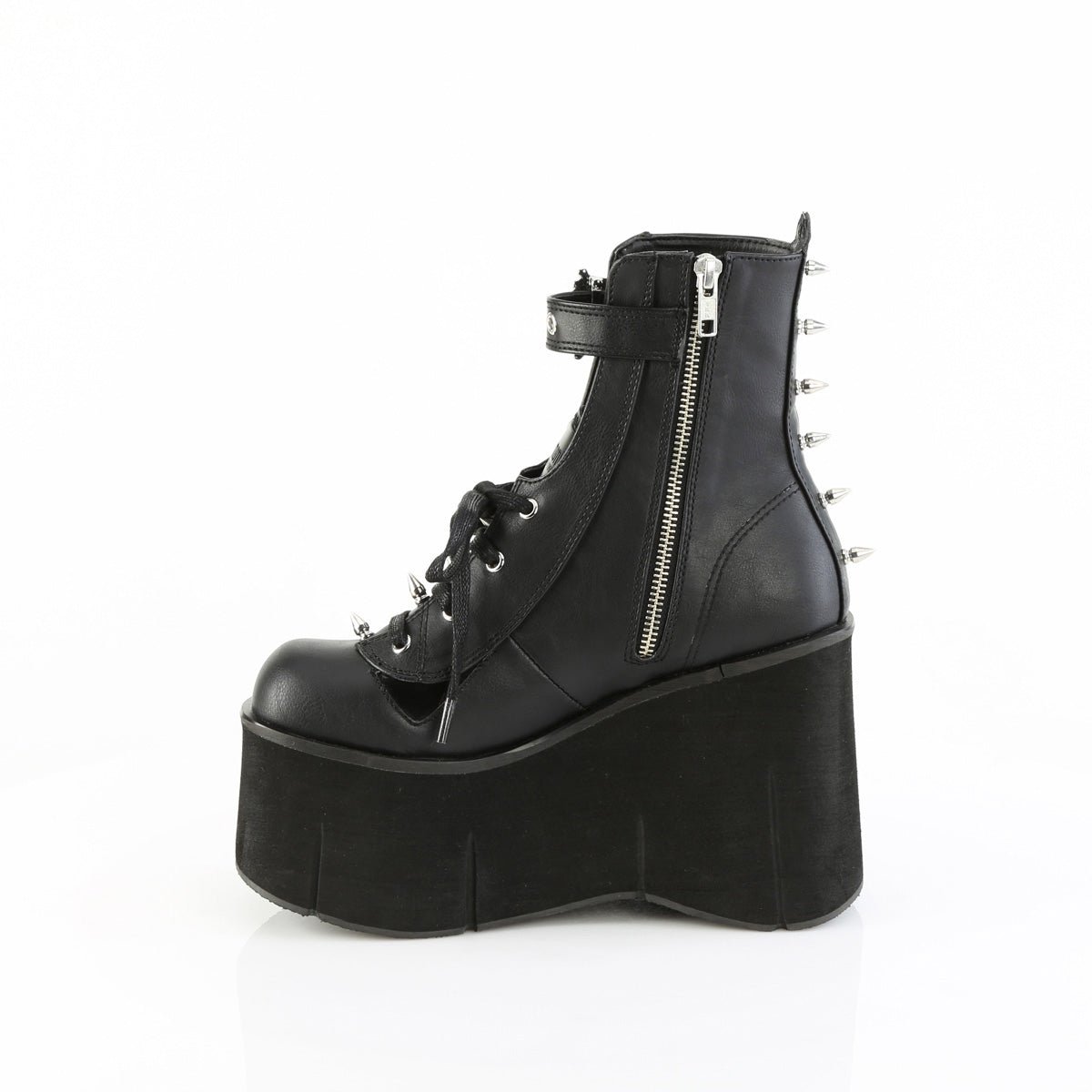 4 1/2" Platform Lace-Up Ankle Boot,Inside Metal Zip Pleaser Demonia KERA/150