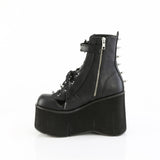 4 1/2" Platform Lace-Up Ankle Boot,Inside Metal Zip Pleaser Demonia KERA/150