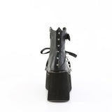 4 1/2" Platform Lace-Up Ankle Boot,Inside Metal Zip Pleaser Demonia KERA/150