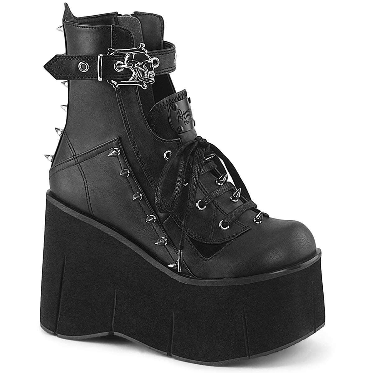 4 1/2" Platform Lace-Up Ankle Boot,Inside Metal Zip Pleaser Demonia KERA/150