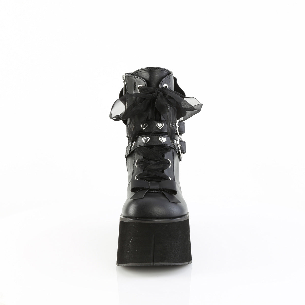 4 1/2" Platform Lace-Up Ankle Boot,Inside Metal Zip Pleaser Demonia KERA/55