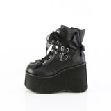 4 1/2" Platform Lace-Up Ankle Boot,Inside Metal Zip Pleaser Demonia KERA/55