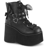 4 1/2" Platform Lace-Up Ankle Boot,Inside Metal Zip Pleaser Demonia KERA/55