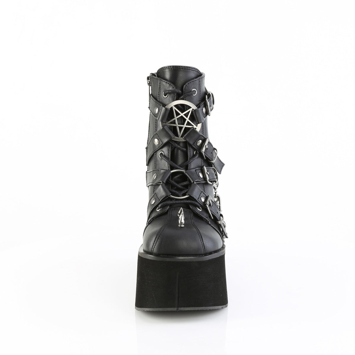 4 1/2" Platform Lace-Up Ankle Boot,Inside Metal Zip Pleaser Demonia KERA/68