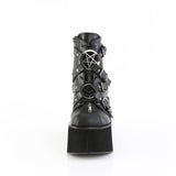 4 1/2" Platform Lace-Up Ankle Boot,Inside Metal Zip Pleaser Demonia KERA/68