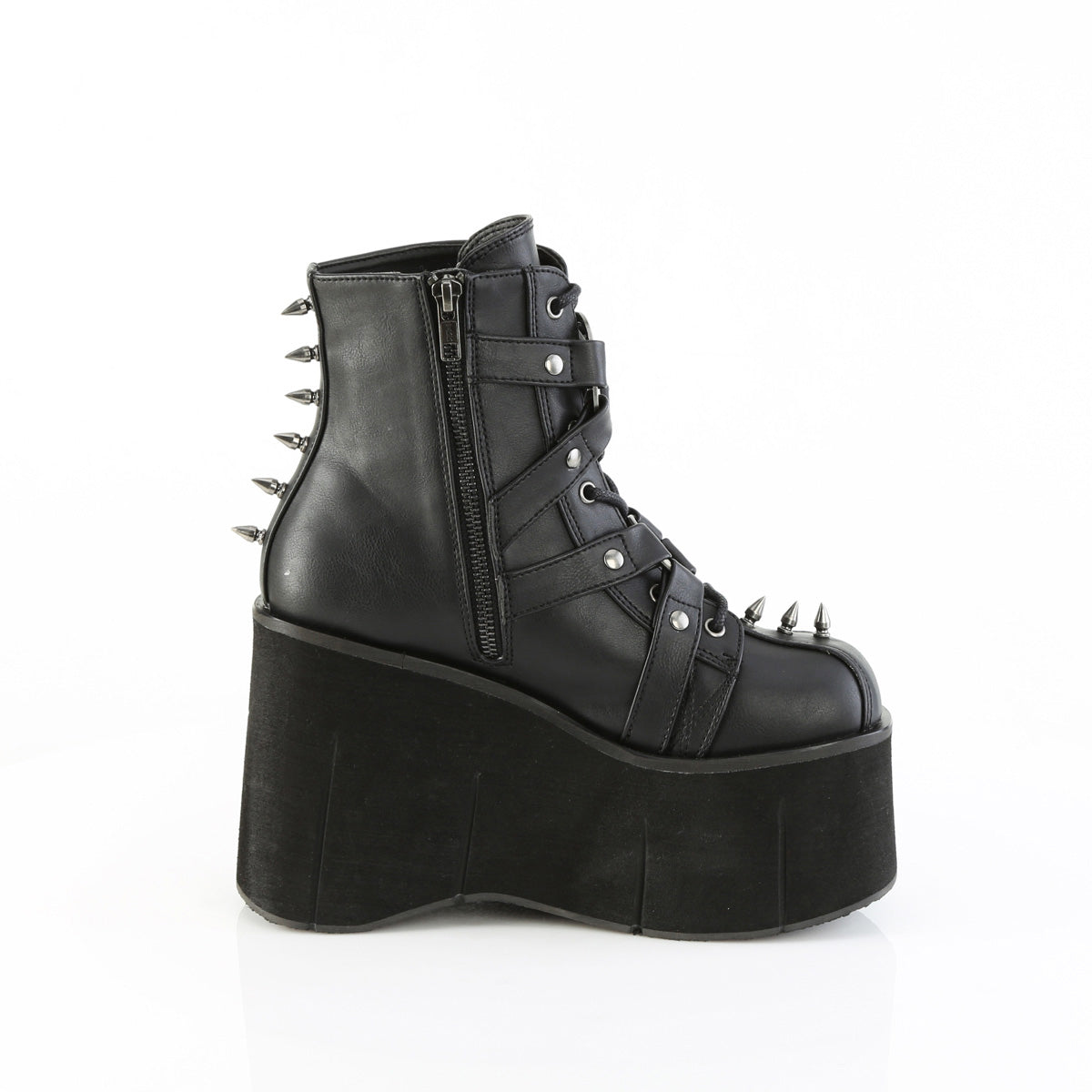 4 1/2" Platform Lace-Up Ankle Boot,Inside Metal Zip Pleaser Demonia KERA/68