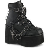 4 1/2" Platform Lace-Up Ankle Boot,Inside Metal Zip Pleaser Demonia KERA/68