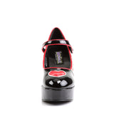 Queen Of Hearts Hidden Platform Mary Jane Pumps High Heels Shoes Pleaser Funtasma QUEEN/55