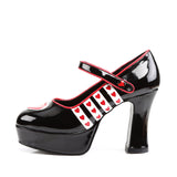 Queen Of Hearts Hidden Platform Mary Jane Pumps High Heels Shoes Pleaser Funtasma QUEEN/55