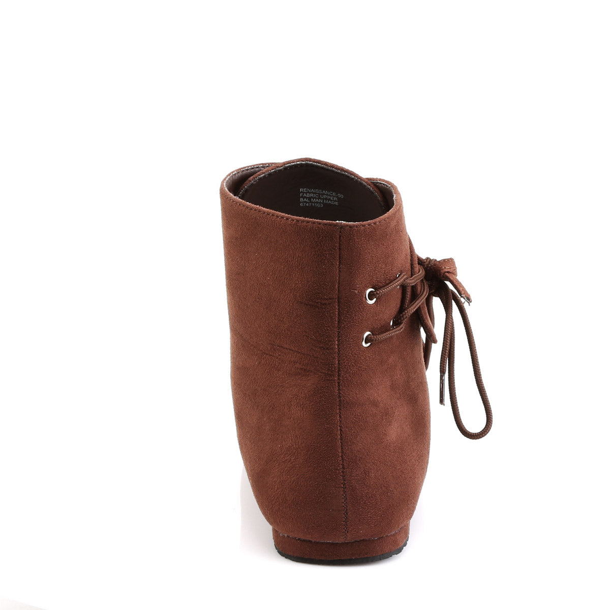 Microfiber Lace Ankle Detail Strap Over Renaissance Boots Flats Shoes Pleaser Funtasma RENAISSANCE/50
