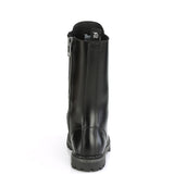 14 Eyelet Unisex Steel Toe Mid Calf Boot, Rubber Sole Pleaser Demonia RIOT/14