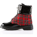 1 1/4" Heel, Women'S Combat Boot, 8 Eyelet Pleaser Demonia RIVAL/106