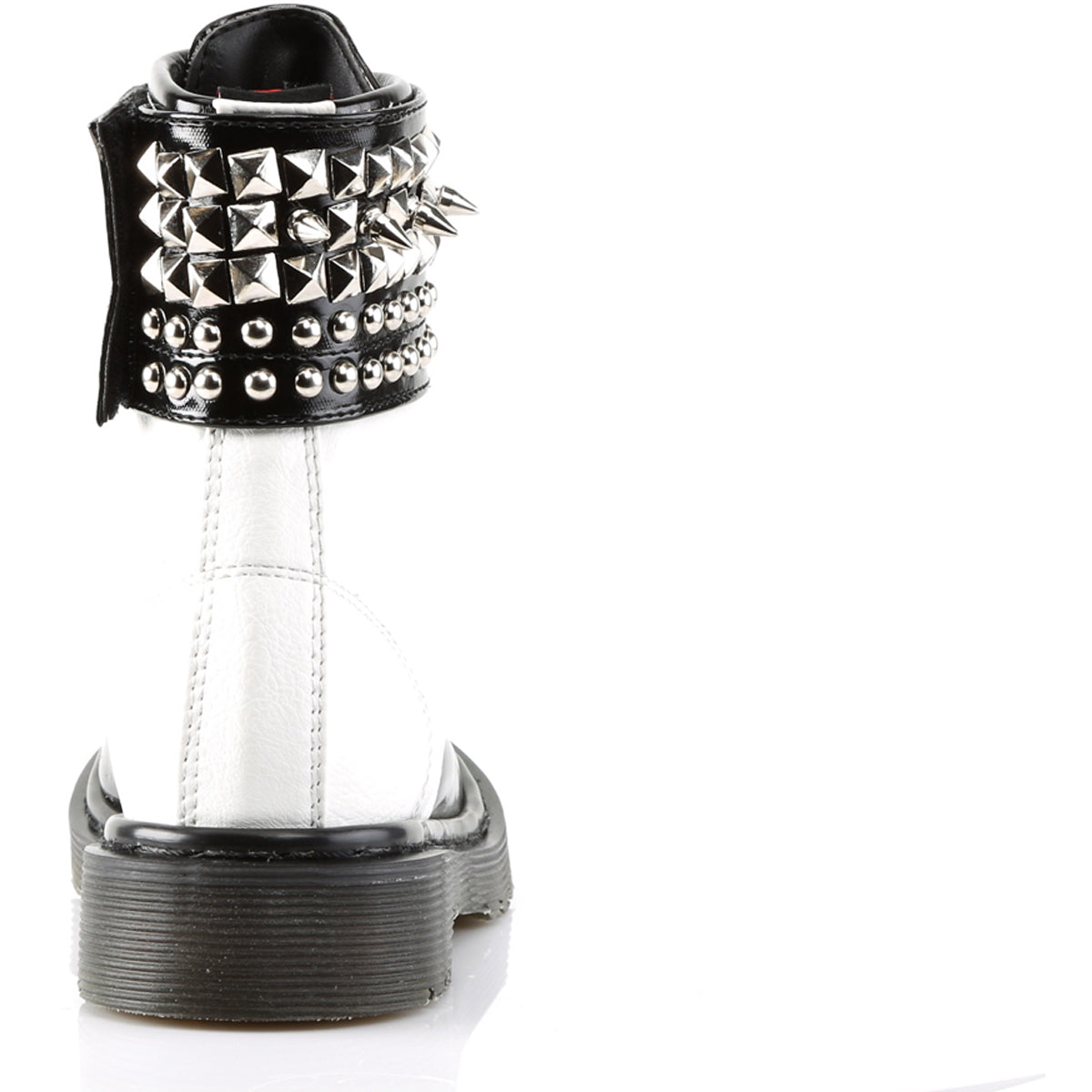 1 1/4" Heel, Women'S Combat Boot, 8 Eyelet Pleaser Demonia RIVAL/106