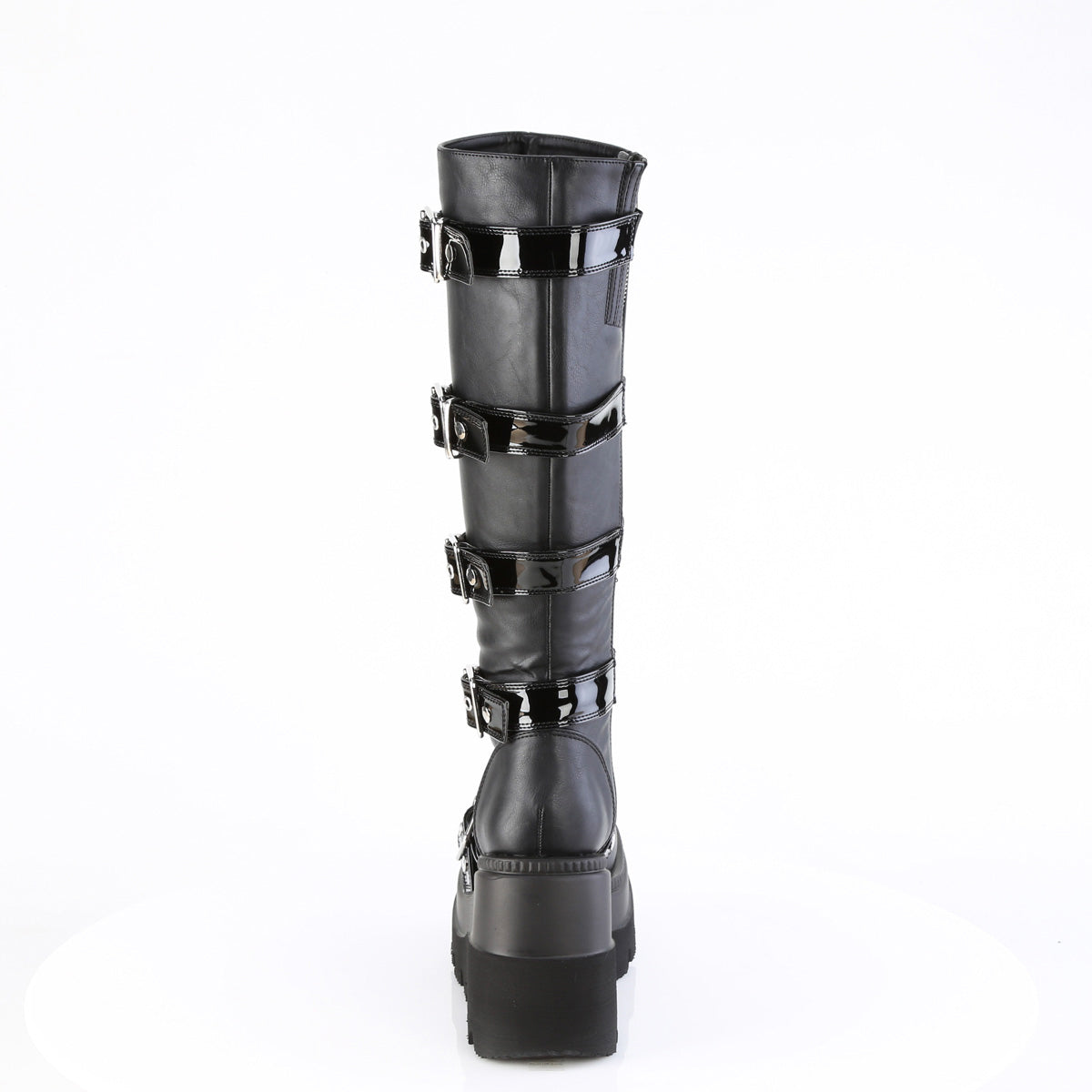 4 1/2" Wedge Pf Knee High Boot, Side Zip Pleaser Demonia SHAKER/210
