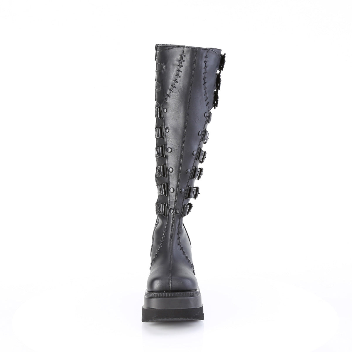 4 1/2" Wedge Pf Knee High Boot, Inside Zip Pleaser Demonia SHAKER/232