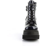 4" Wedge PF Ankle Boot, Side Zip Pleaser Demonia SHAKER/52