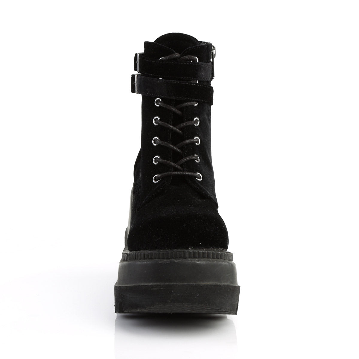 4 1/2" Wedge PF Ankle Boot, Side Zip Pleaser Demonia SHAKER/52