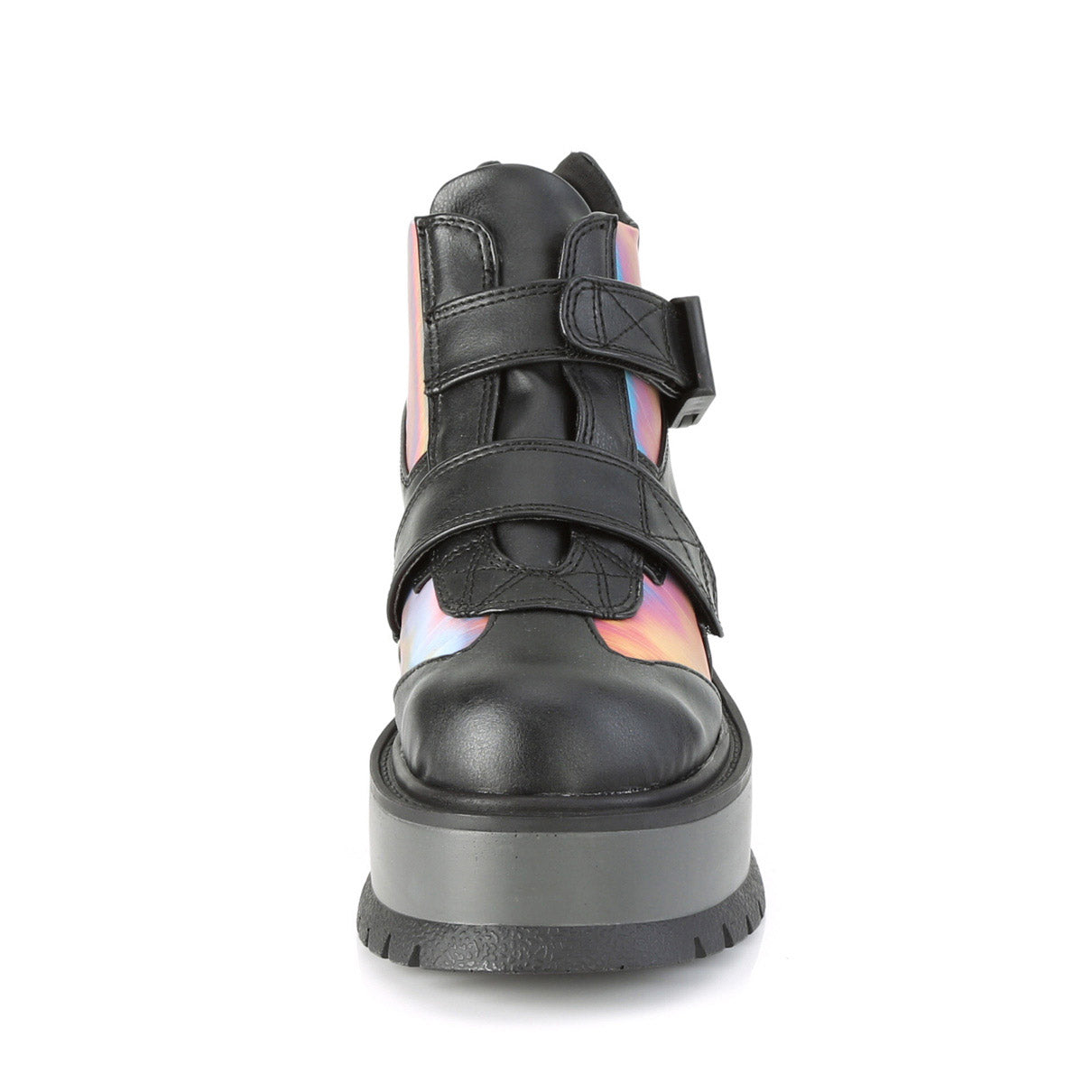 2" Pf Ankle Boot Pleaser Demonia SLK32/BVL/RBOWREFL