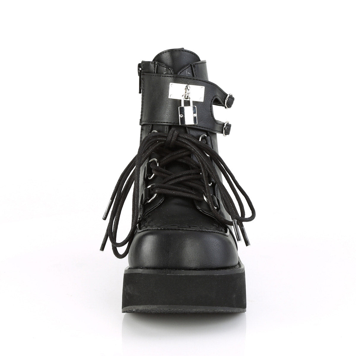2 1/4" PF Lace-Up Ankle Boot, Side Zip Pleaser Demonia SPRITE/70
