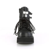 2 1/4" PF Lace-Up Ankle Boot, Side Zip Pleaser Demonia SPRITE/70