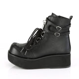 2 1/4" PF Lace-Up Ankle Boot, Side Zip Pleaser Demonia SPRITE/70
