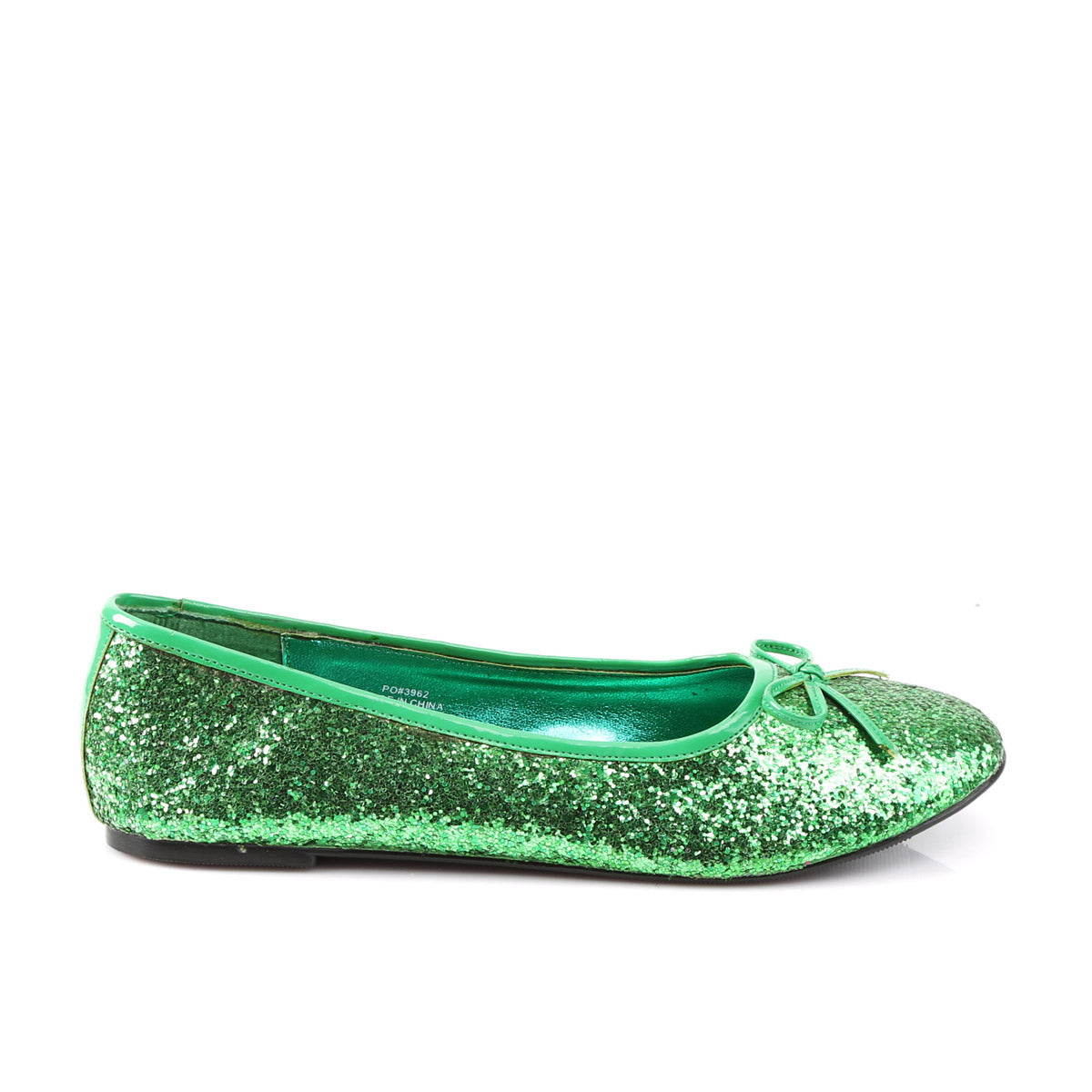 Classic Bow Accent Mary Jane Glitter Slip On Ballet Flats Shoes Pleaser Funtasma STAR/16G