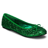 Classic Bow Accent Mary Jane Glitter Slip On Ballet Flats Shoes Pleaser Funtasma STAR/16G