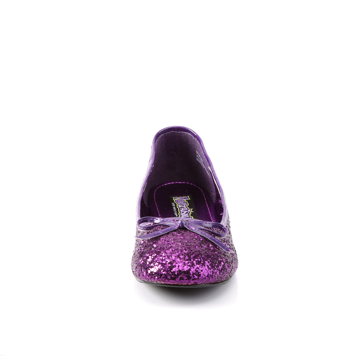Classic Bow Accent Mary Jane Glitter Slip On Ballet Flats Shoes Pleaser Funtasma STAR/16G