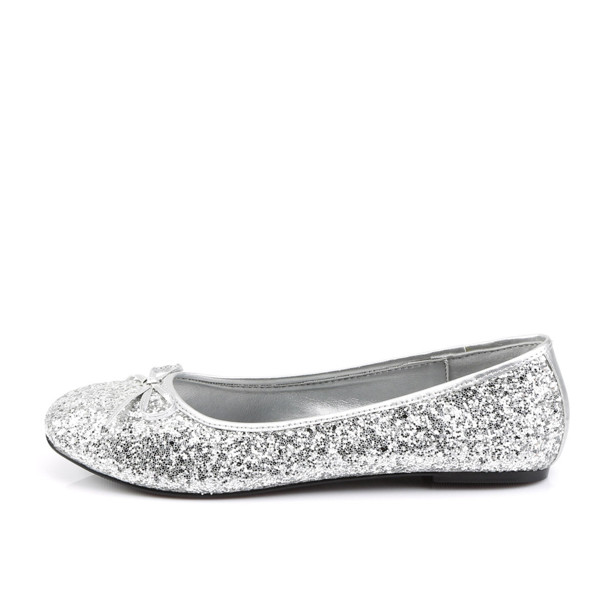 Classic Bow Accent Mary Jane Glitter Slip On Ballet Flats Shoes Pleaser Funtasma STAR/16G