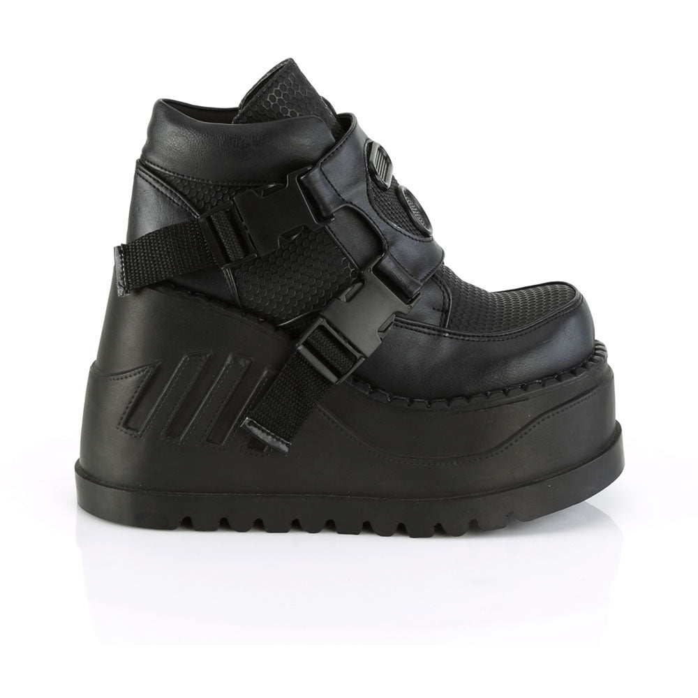 4" Wedge Pf Bootie W/Snap Buckle Detail Pleaser Demonia STOMP/15