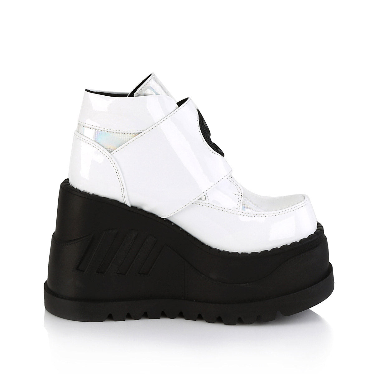 4" Wedge PF Bootie w/Snap Buckle Detail Pleaser Demonia STOMP/15