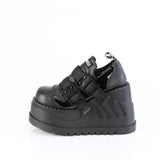 4 3/4" Wedge Pf Lace-Up Shoe W/ Hook-N-Loop Straps Pleaser Demonia STOMP/28