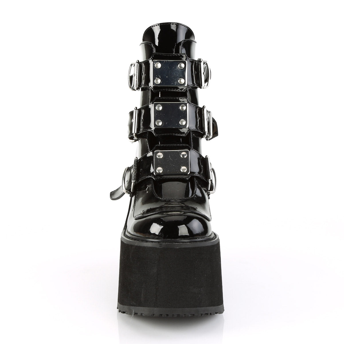 5 1/2" PF Ankle Boot w/ 3 Buckle Straps, Back Zip Pleaser Demonia SWING/105