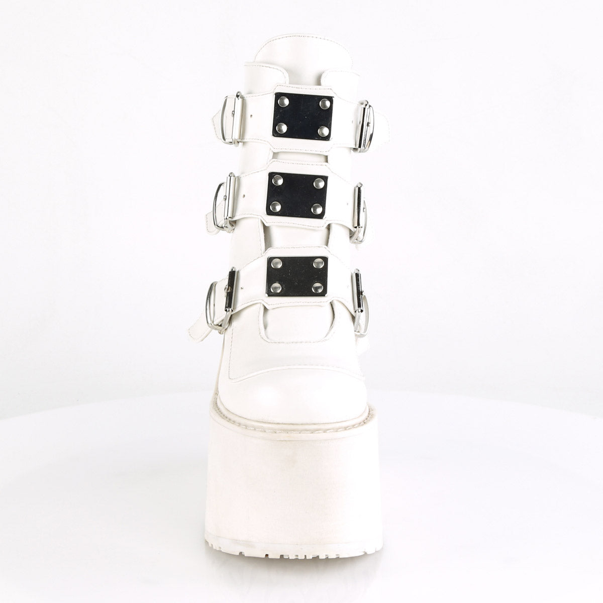 5 1/2" PF Ankle Boot w/ 3 Buckle Straps, Back Zip Pleaser Demonia SWING/105