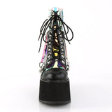 5 1/2" PF Lace-Up Ankle Boot w/ PVC Harnesss, Side Zip Pleaser Demonia SWING/115