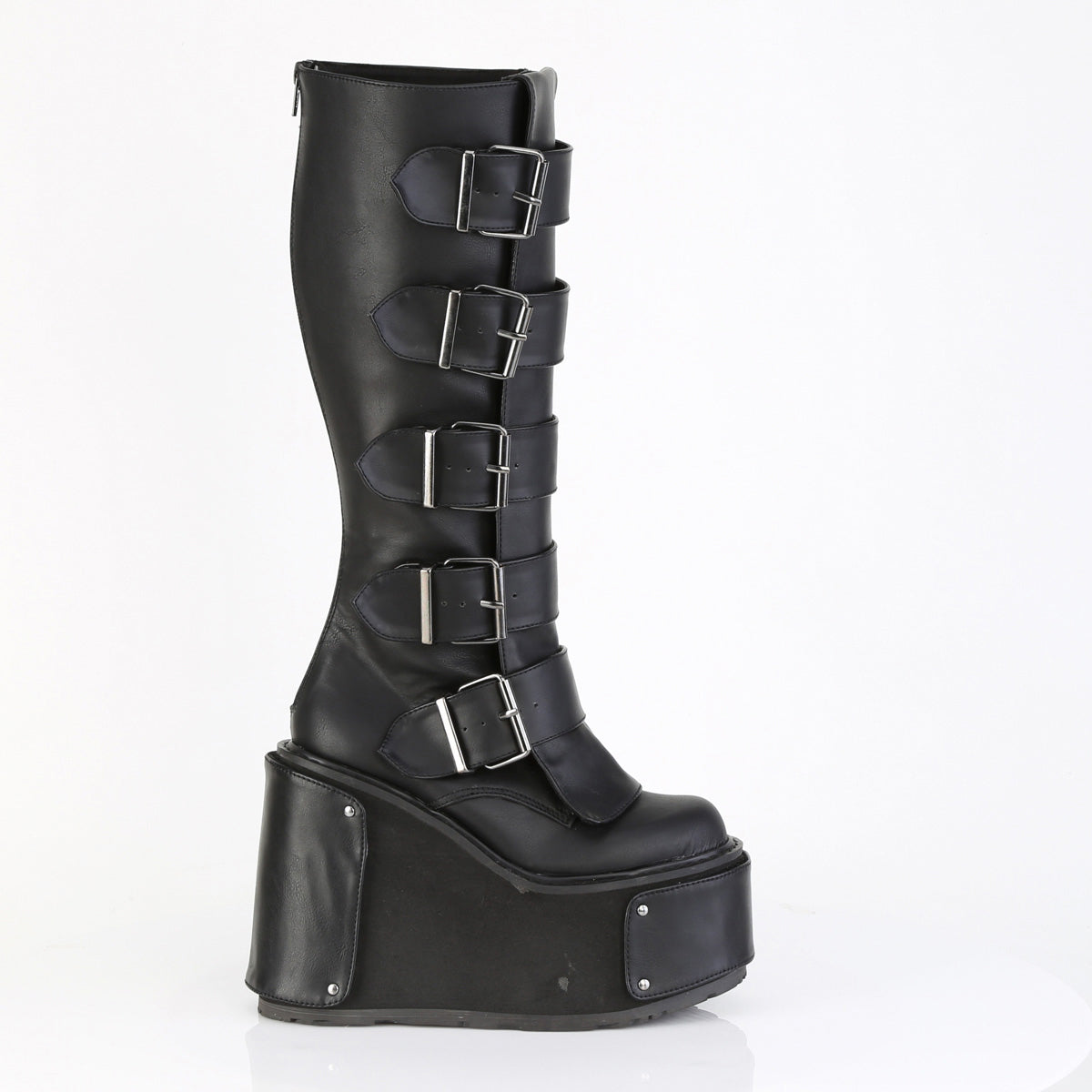 5 1/2" Wedge Pf Boot W/ Interchangeable Panels, Back Zip Pleaser Demonia TRANSFORMER/800