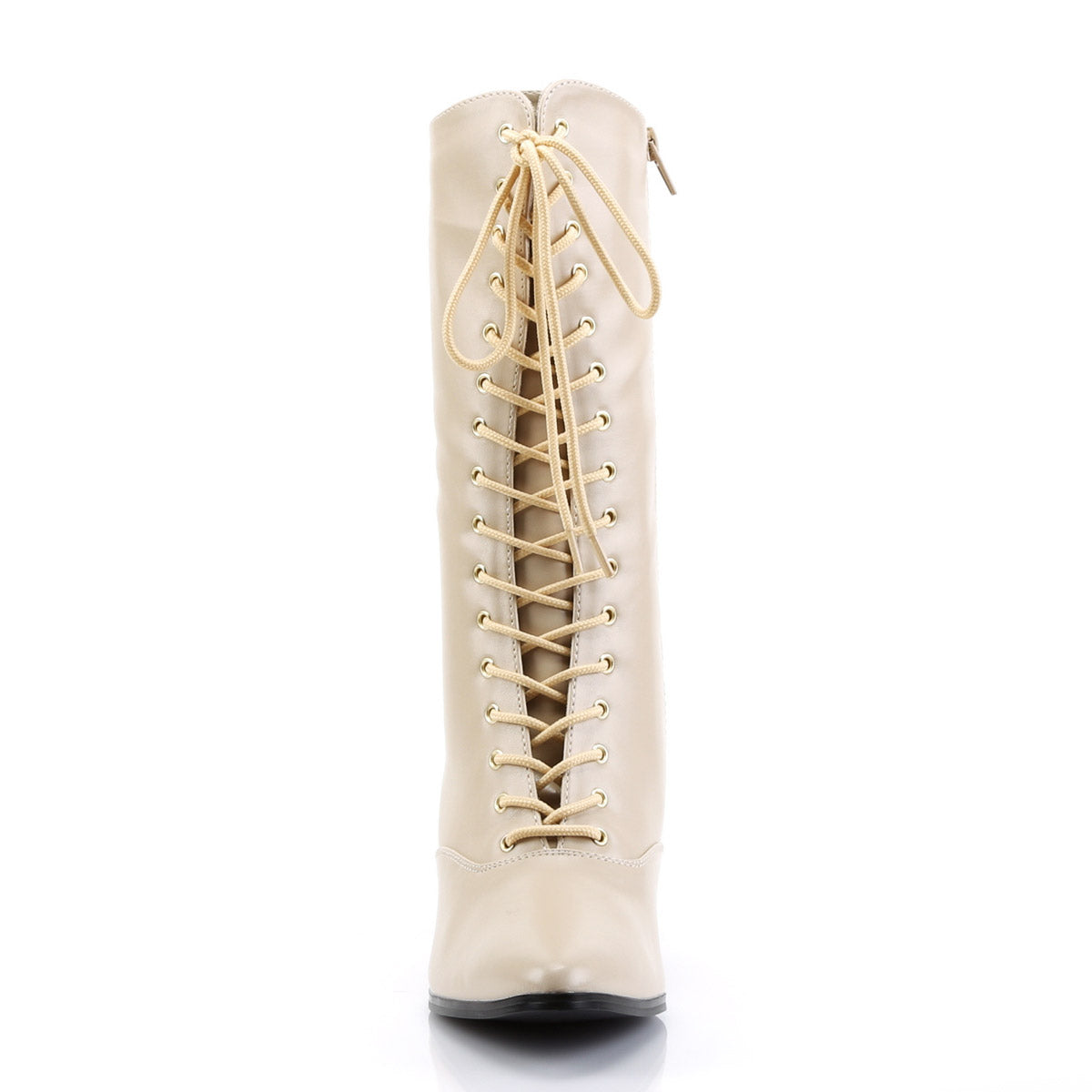 Sexy Pointed Toe Lace Up Mid Calf Booties Kitten Heel Boots Shoes Pleaser Funtasma VICTORIAN/120