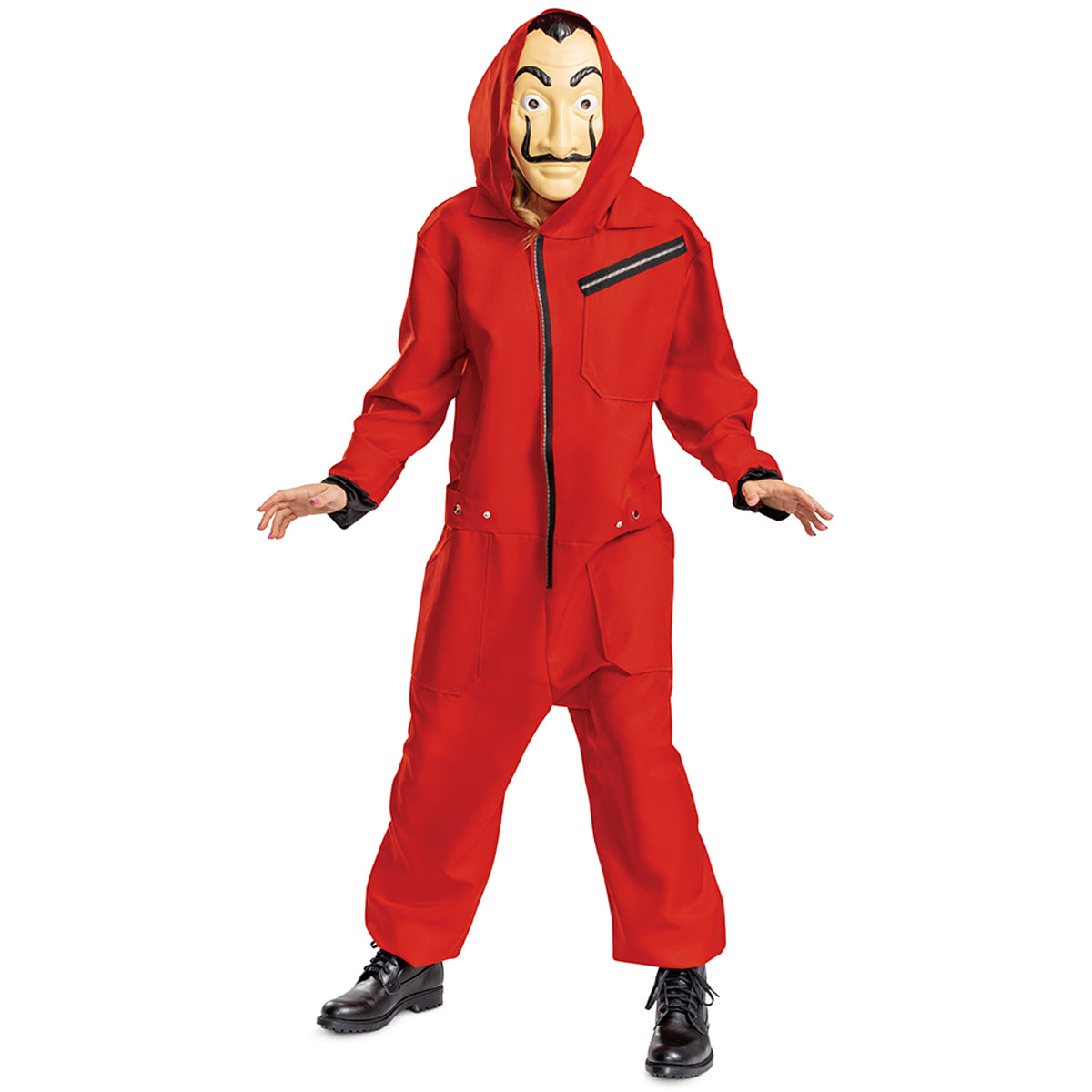 Money Heist Adult Jumpsuit W/ Mask Disguise  124399