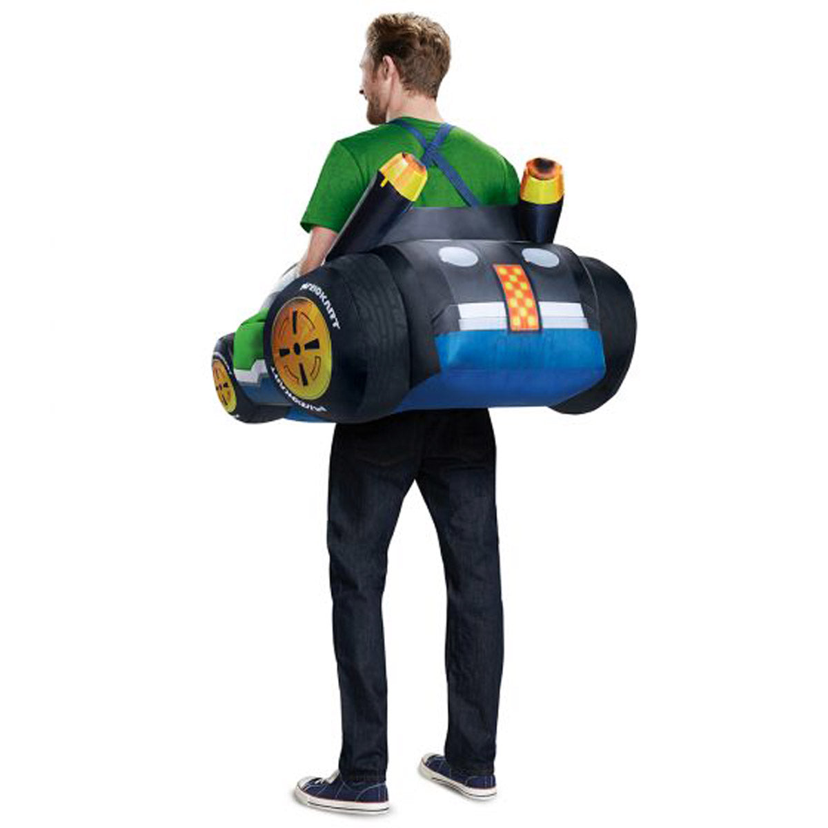 Luigi Kart Inflatable Adult Costume Disguise 15668AD