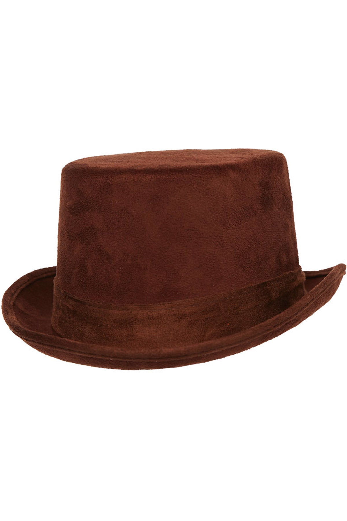 Faux Suede Top Hat - Brown Underwraps 29583