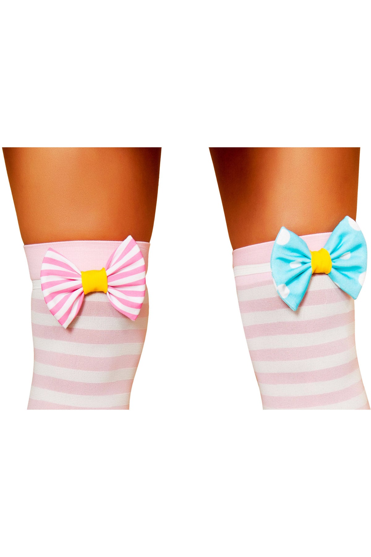 Lady Laughter Stocking Bows Costume Accessory Roma 4421B