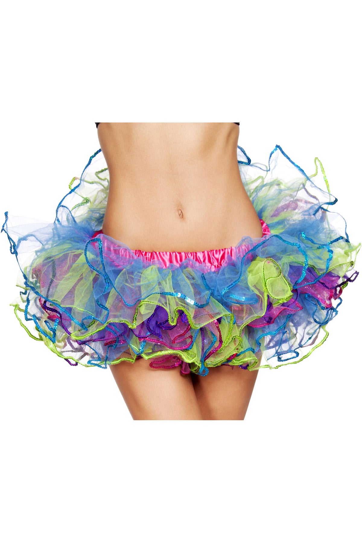 Rainbow Sequin Tutu Petticoat Roma 4556