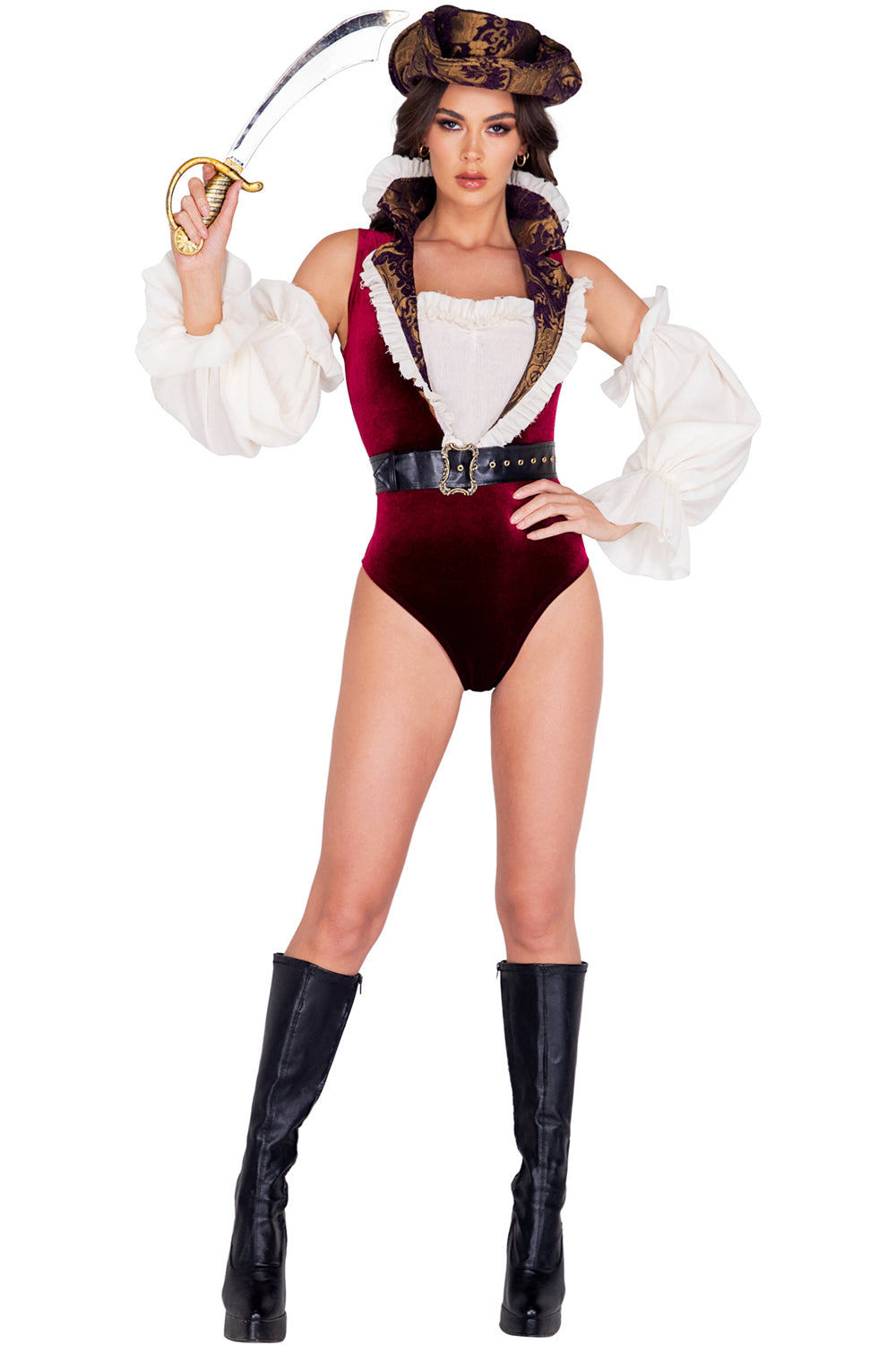 5Pc Sultry Pirate Costume Roma 5032