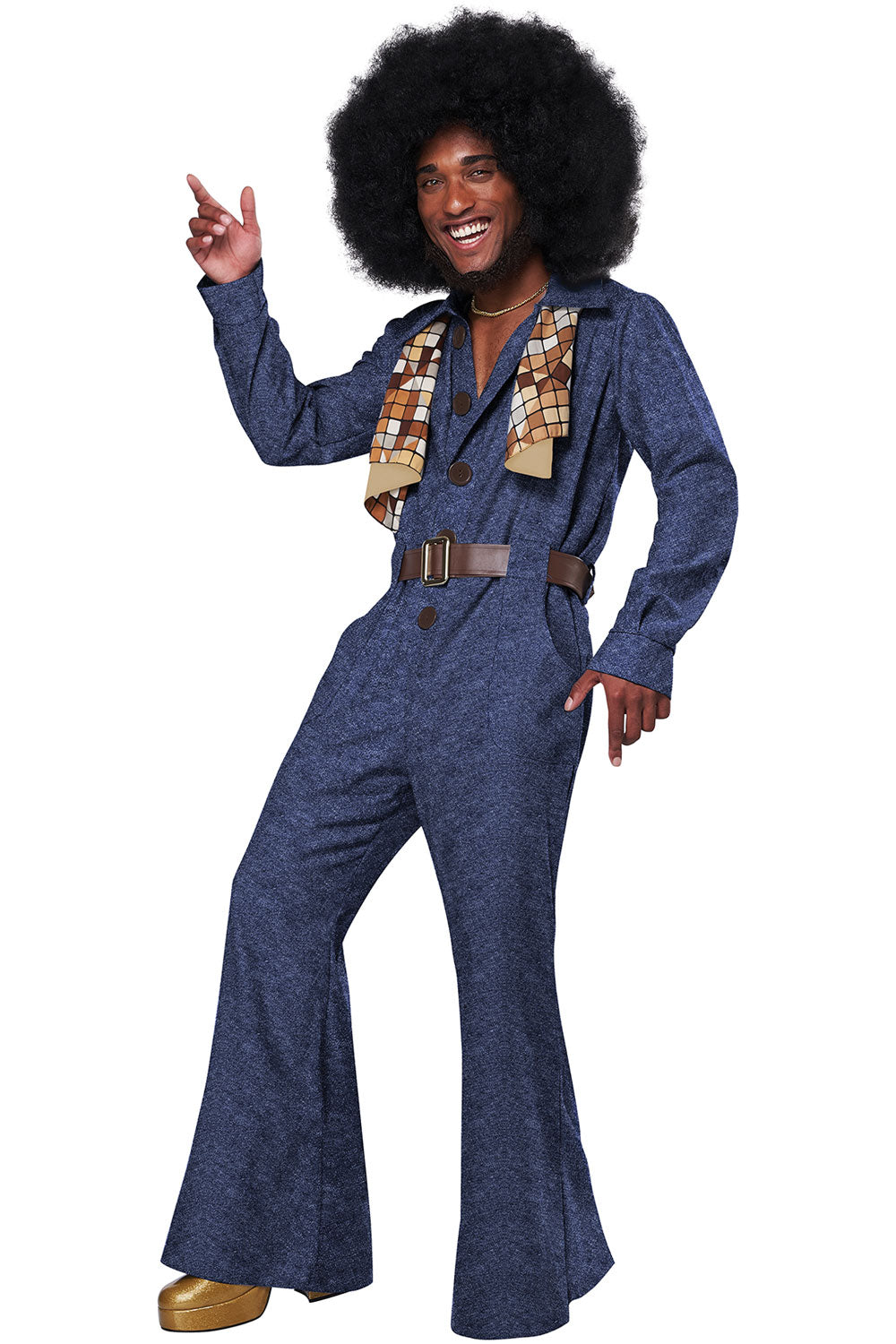 70's Denim Jumpsuit / Adult California Costume 5120/080