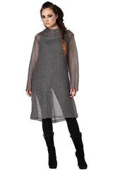 Metallic Knit Chainmail Tunic And Cowl / Adult California Costume 5220/015