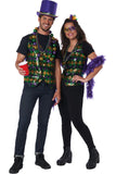 Men'S Sequin Carnival Vest Set/Adult California Costume  6122/004