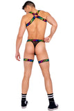 Men?S Pride Harness With Chain & Ring Detail Roma  6157