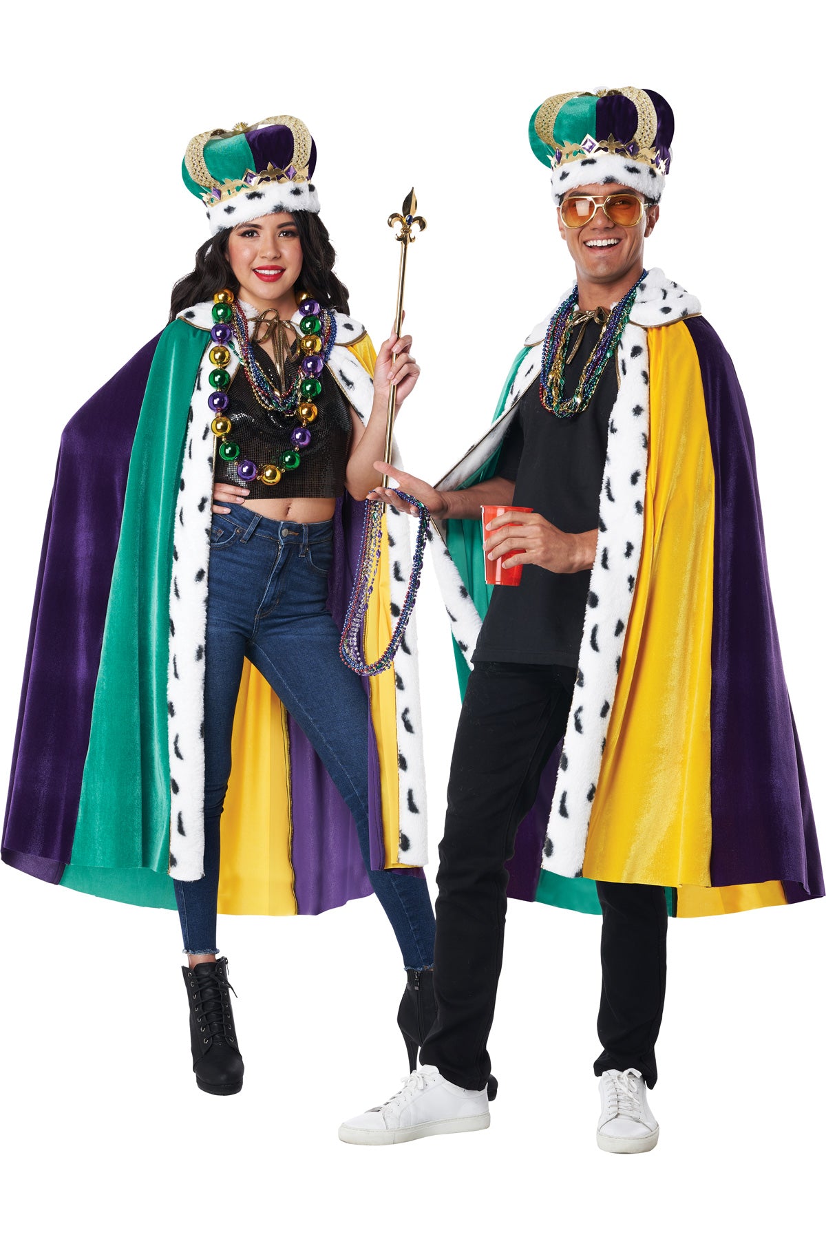 Mardi Gras Cape & Crown Set/Adult California Costume  6222/005